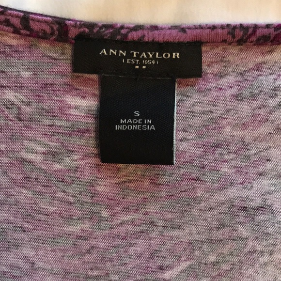 🌟ANN TAYLOR 3/4 Sleeve Mock Wrap V Neck Top, Small - Picture 4 of 8
